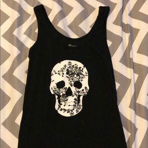 Black Skull Tank Top